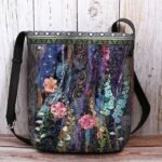 Women's Bohemian Floral Embroidered Crossbody Bag, Artistic - Image 7
