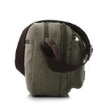 Men's Vintage Canvas Crossbody Messenger Bag, Multi-Pocket - Image 3
