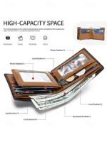Men's RFID Blocking Genuine Leather Wallet – Slim Bifold - Image 6