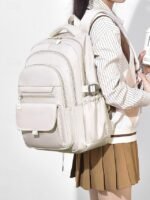 Women's Waterproof and Scratch-resistant Nylon Backpack - - Image 11