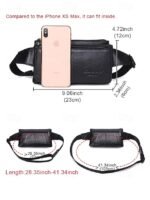 Men's Genuine Leather Waist Bag & Crossbody Sling, - Image 10