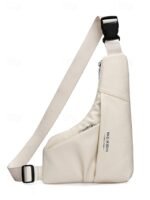 Men's Brown Faux Leather Crossbody Sling Bag – Vintage - Image 14