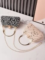 Women's Polyester Clutch Bag with Sequin and Bead - Image 7