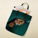 Women's Cute Kitten Print Tote Bag - Durable Canvas - Image 6