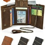 Men's Genuine Leather Wallet with Key Slot & Chain,