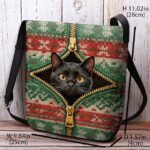 Women's Christmas Crossbody Bag - Polyester Velvet - Image 10
