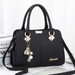 Women's Elegant Blue Handbag with Removable Strap and - Image 10