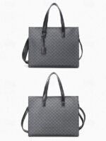 Men's Large Faux Leather Tote Bag – Stylish Business - Image 7