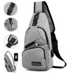 Men's Crossbody Sling Bag with USB Charging Port - Ideal