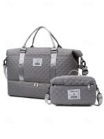 Women's Polyester Quilted Duffel Bag Set, Multiple Colors, - Image 17