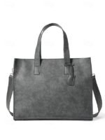 Men's Large Faux Leather Tote Bag – Stylish Business - Image 19