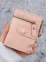 Women's Small Bifold Wallet with Zipper Coin Pocket – - Image 10