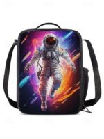 Kids' 3-Piece Astronaut Backpack Set – Colorful Galaxy - Image 9