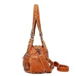 Women's Vintage Brown Leather Shoulder Bag - Stylish - Image 2