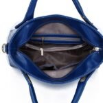 Women's 4-Piece Blue Handbag Set with Teddy Bear Charm - - Image 5