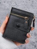 Women's Small Bifold Wallet with Zipper Coin Pocket – - Image 13