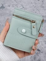 Women's Small Bifold Wallet with Zipper Coin Pocket – - Image 14
