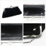 Women's White Satin Pleated Evening Clutch – Elegant - Image 6