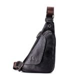 Men's Cowhide Leather Sling Bag - Vintage Crossbody