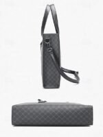 Men's Large Faux Leather Tote Bag – Stylish Business - Image 8