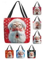 Women's Christmas Tote Bag – Santa Claus Design with