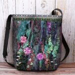 Women's Bohemian Floral Embroidered Crossbody Bag, Artistic - Image 8