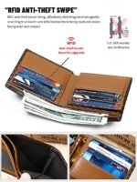 Men's RFID Blocking Genuine Leather Wallet – Slim Bifold - Image 7