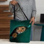 Women's Cute Kitten Print Tote Bag - Durable Canvas - Image 3
