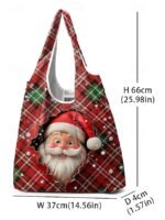 Women's Christmas Foldable Shopping Bag - Multiple Santa - Image 11