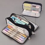 Large Capacity Pink Pencil Case Organizer – Multi-Layer Zipper - Image 8