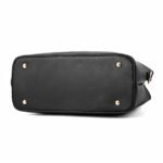 Women's Elegant White Faux Leather Handbag with Gold - Image 5