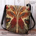 Women's Vintage Phoenix Print Crossbody Bag – Boho - Image 3