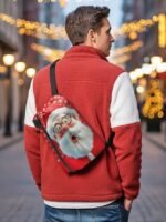 Men's Christmas Sling Bag - Multiple Fun Patterns, Santa, - Image 3