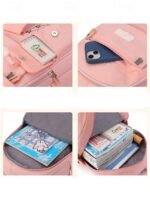 Waterproof Teen Girls Backpack with Pendant Coin Purse - Fashion - Image 11