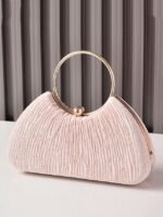 Women's Christmas Party Velvet Handbag – Elegant Red, - Image 9