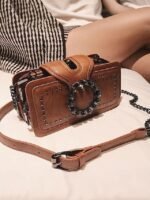Women's Large Capacity Faux Leather Crossbody Bag with - Image 2