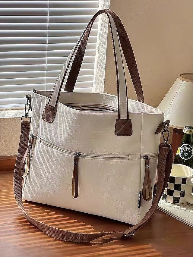qbgxcj1754562133891 Women's Large - Capacity Canvas Tote Bag, Casual Style, - Image 1