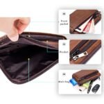 Sleek Brown Leather Vertical Sling Bag - Compact Men's - Image 10