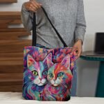 Women's Colorful Cat Art Tote Bag - Vibrant and Stylish - Image 5