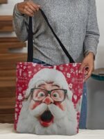 Women's Christmas Tote Bag – Santa Claus Design with - Image 9
