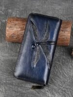Women's Vintage Brown Leather Wallet with Embossed - Image 9
