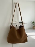 Women's Suede Shoulder Tote Bag - Bohemian Style Large - Image 5