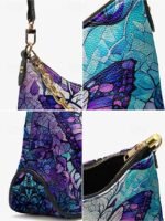 Women's Faux Leather Shoulder Bag with Adjustable Strap, - Image 11