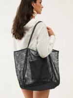 Women's Tote Shoulder Bags Mesh Shopping Casual Daily Beach - Image 4