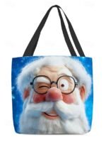 Women's Christmas Tote Bag – Santa Claus Design with - Image 17
