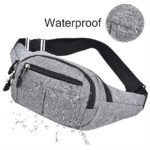 Unisex Multi-Pocket Canvas Crossbody Waist Bag, Adjustable Belt - Image 5