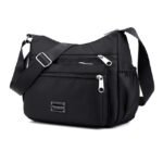 Women's Lightweight Nylon Crossbody Bag - Multi-Pocket - Image 10