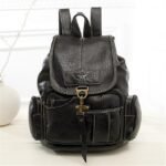 Women's Vintage Faux Leather Backpack with Multiple Pockets - Image 8