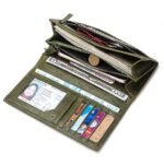 Women's Vintage Red Leather RFID-Blocking Wallet - - Image 7