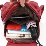 Elegant PU Leather Backpack for School and Travel - Stylish and - Image 3
